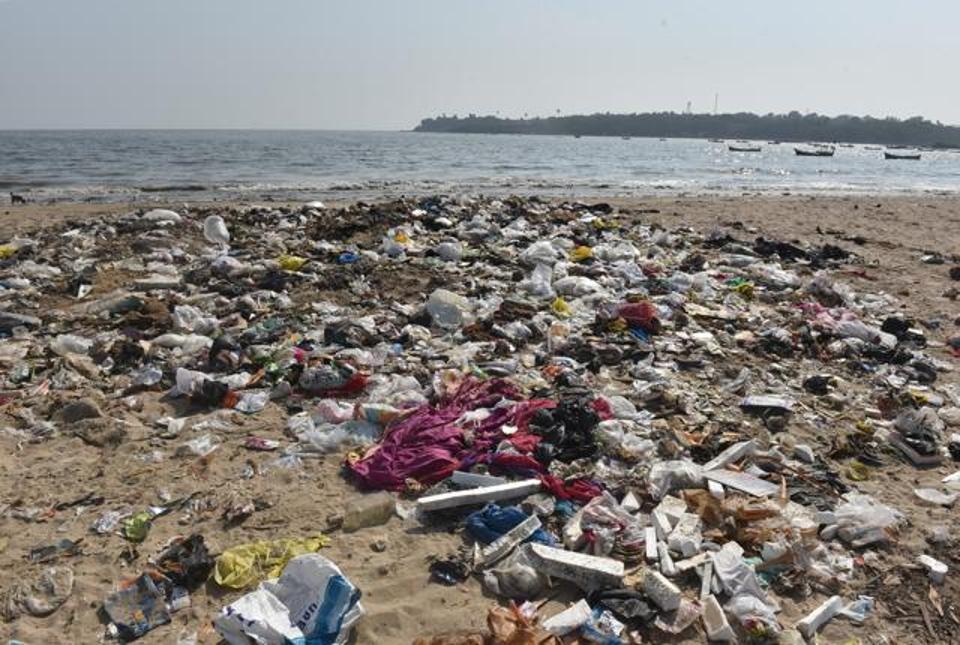 The beach was filthy when clean-up operations first began.